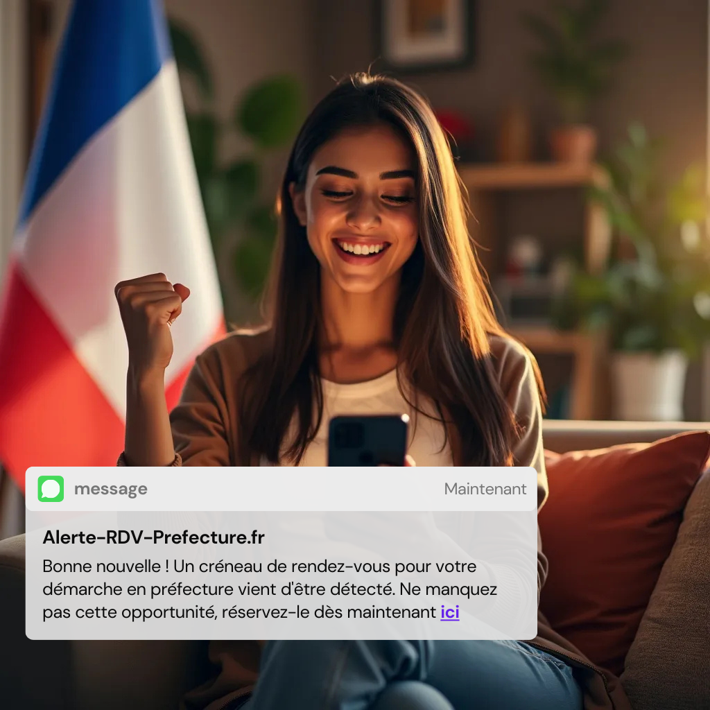 alerte rdv prefecture sms